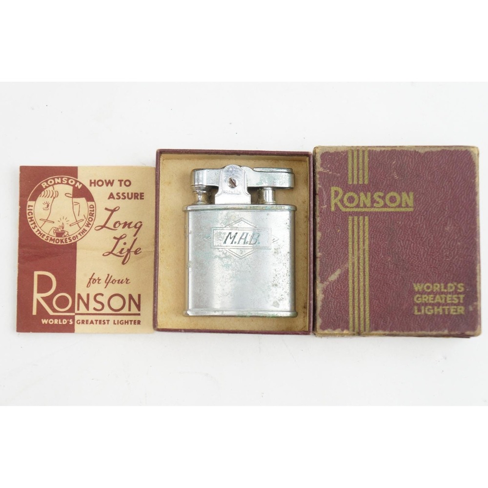 Ronson Princess Lighter Silver Chromium Butler Monogrammed Fair